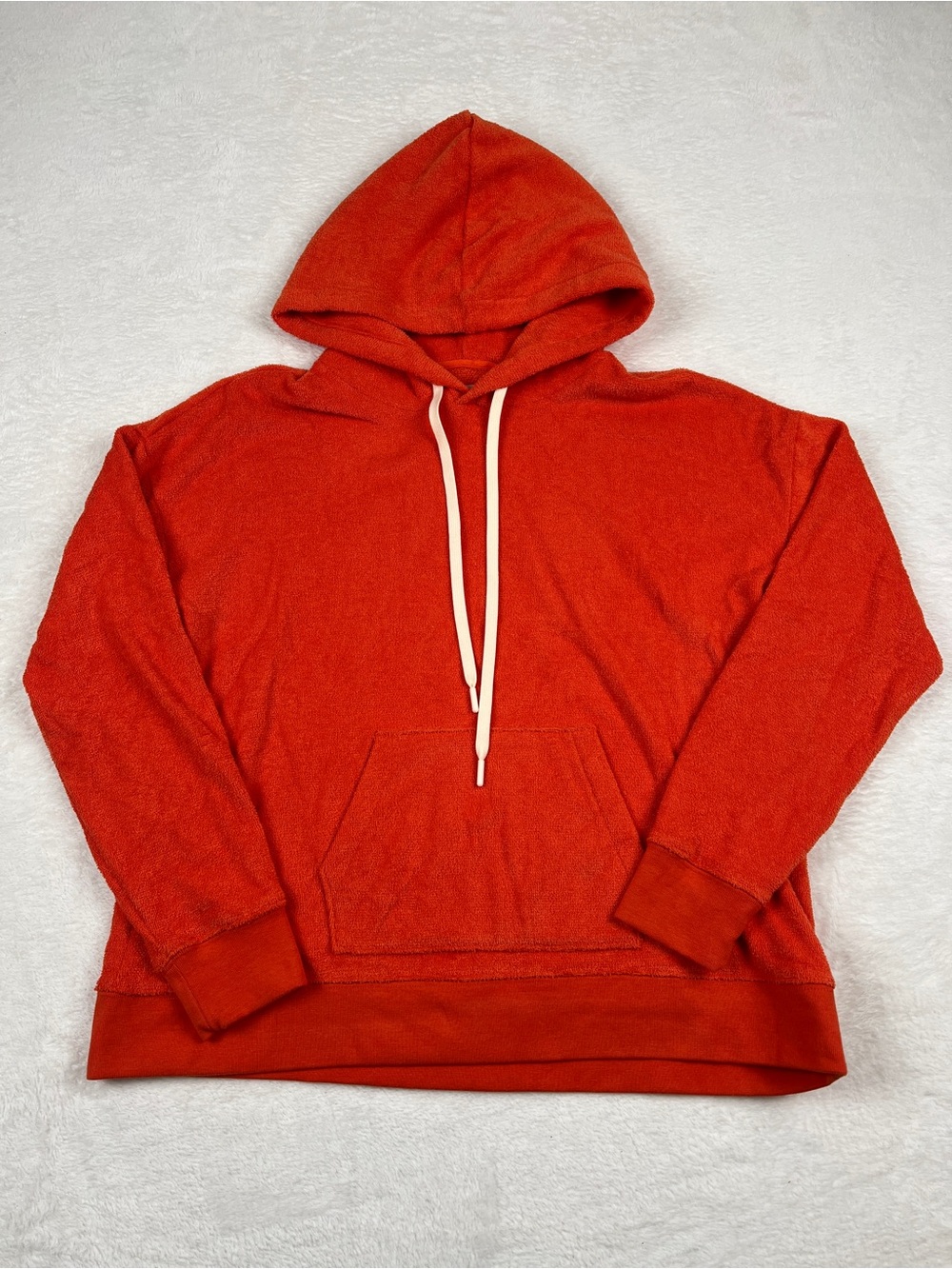 Outerknown High Tide Terry Cloth Hoodie Orange M